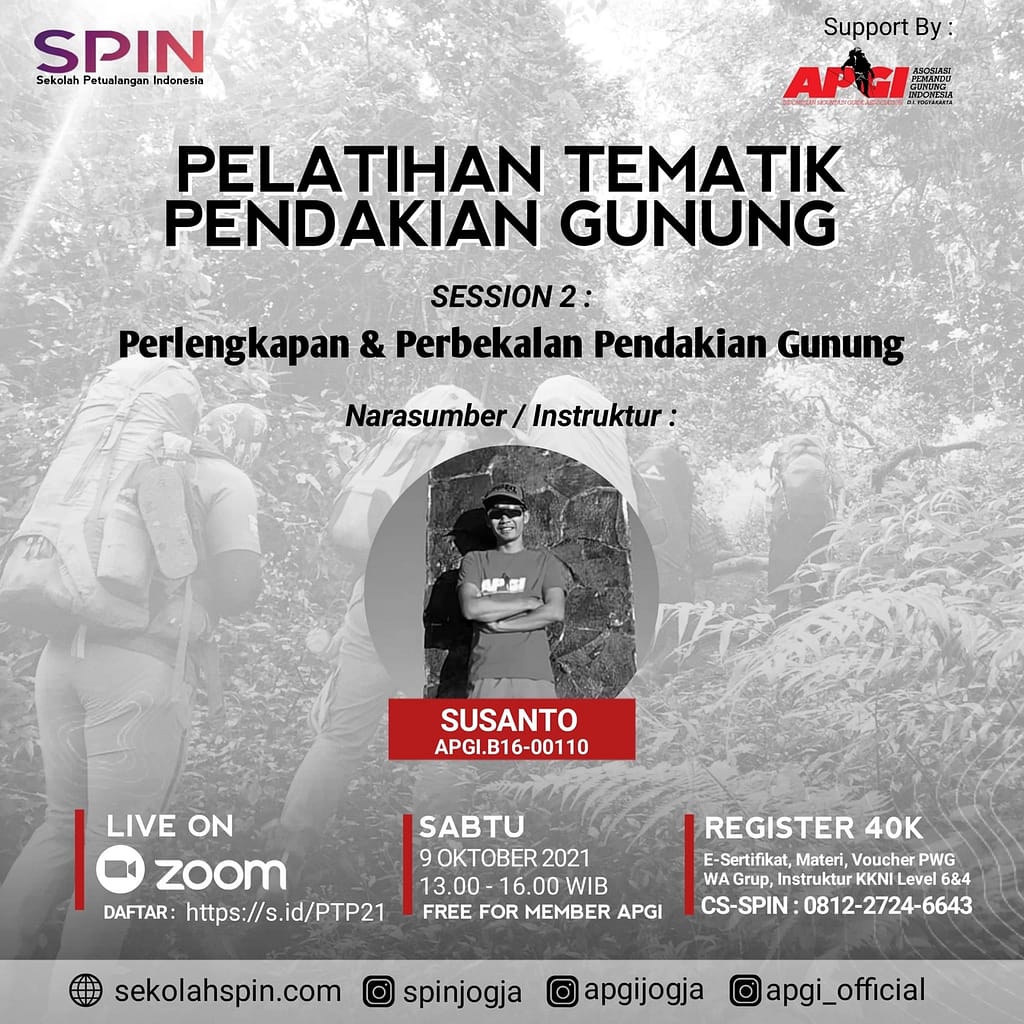 Perlengkapan dan perbekalan pendakian gunung