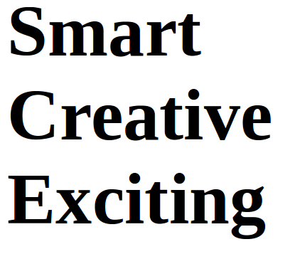 Smart Creative Exciting