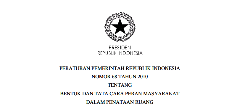 BENTUK DAN TATA CARA PERAN MASYARAKAT DALAM PENATAAN RUANG | Iariadi