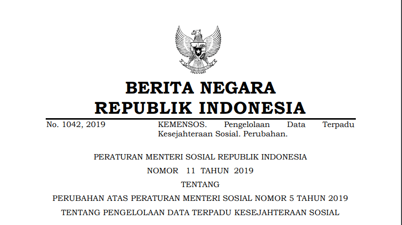 Permensos no 11 tahun 2019